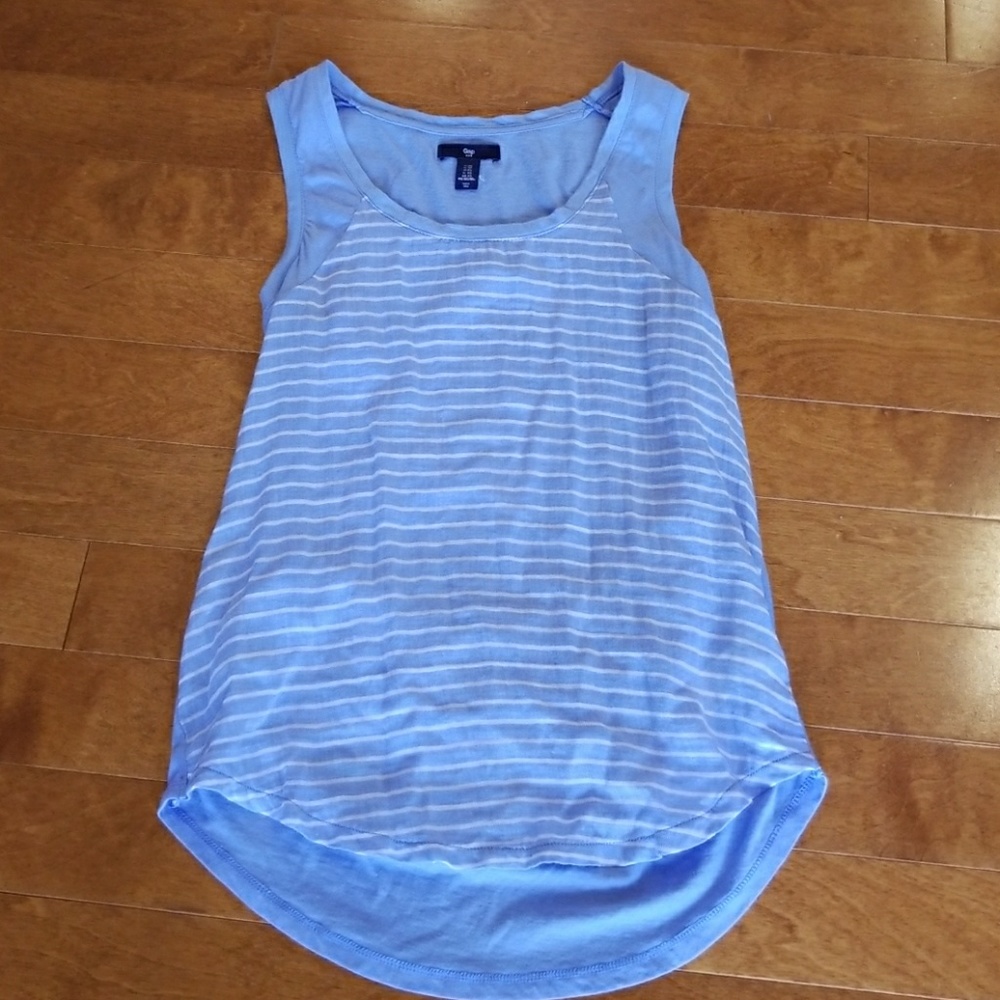Blue and white stripped top